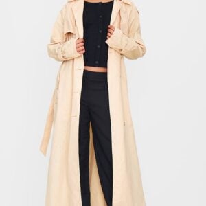 PrettyLittleThing Women’s Sand Panel Detail Belted…